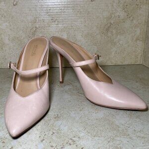 Michael Kors Womens Pink Mules Pointed Toe Stiletto Heels Casual Comfort
